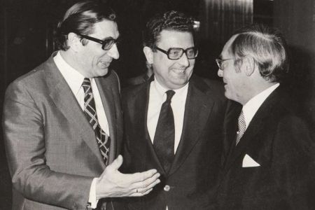 Gerhart Baum mit Werner Maihofer und Rudolf Augstein